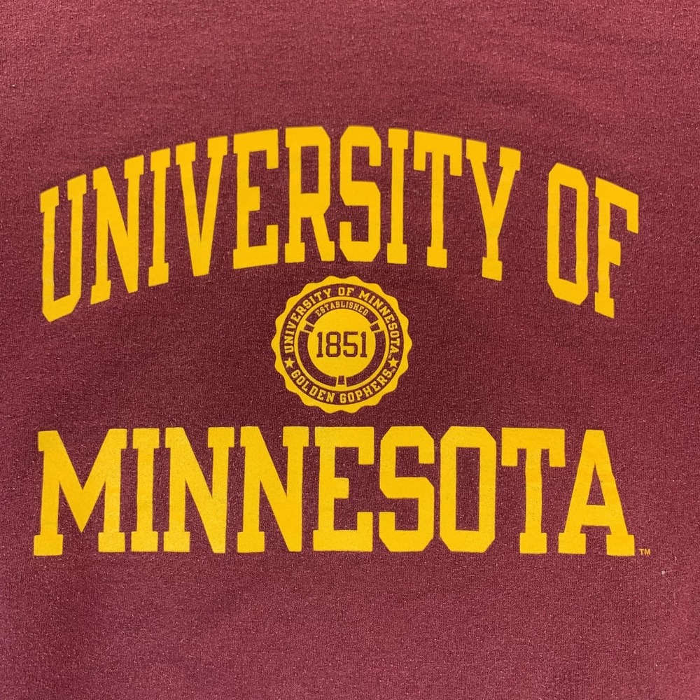 Minnesota Golden Gophers Sweatshirt Mens LG Red NCAA Football Crewneck UOM - Picture 3 of 12